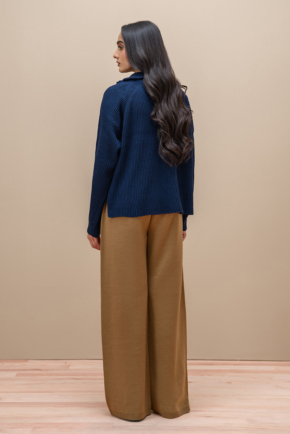 RIBBED-KNIT PULLOVER