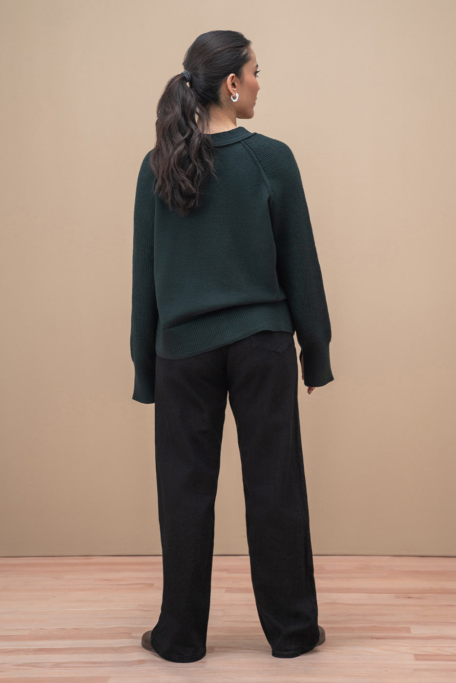 CROPPED RAGLAN CARDIGAN