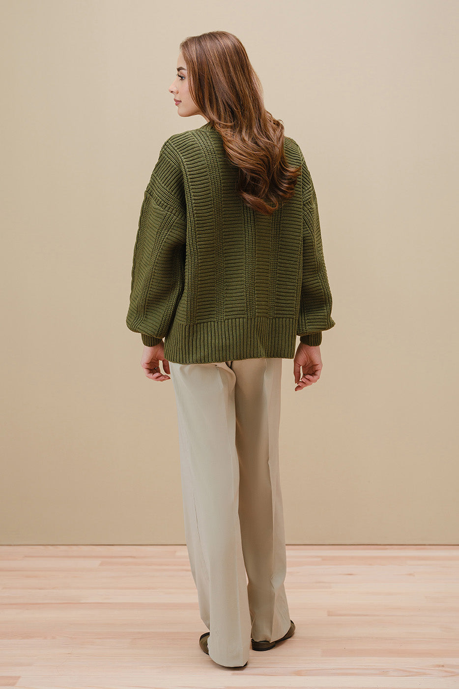 CABLE-KNIT CARDIGAN