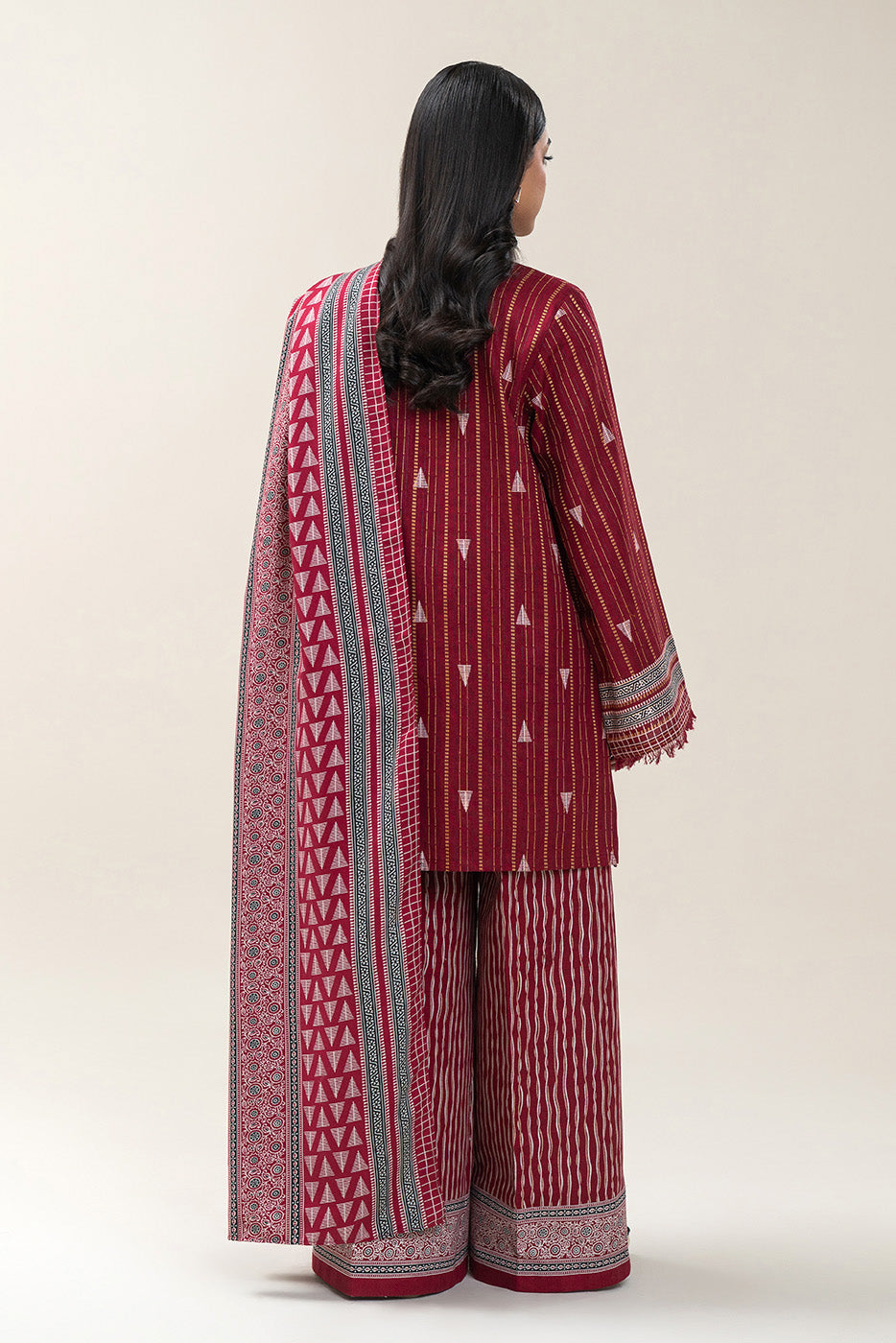 3 PIECE EMBROIDERED KHADDI JQ SUIT-GARNET BLISS (UNSTITCHED)