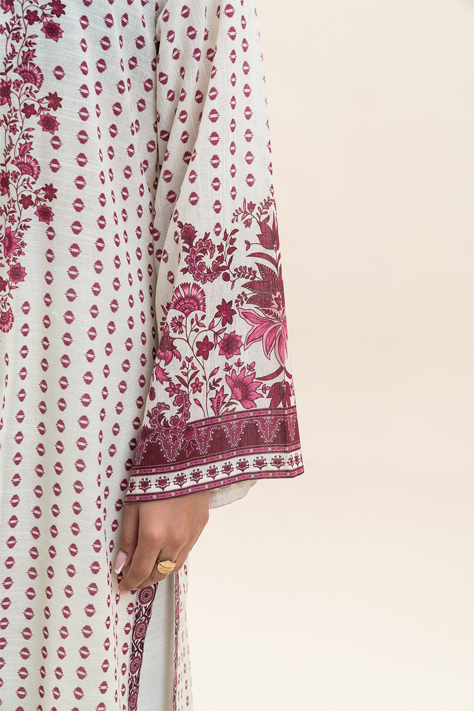 3 PIECE PRINTED SLUB KHADDAR SUIT-MULBERRY PEARL