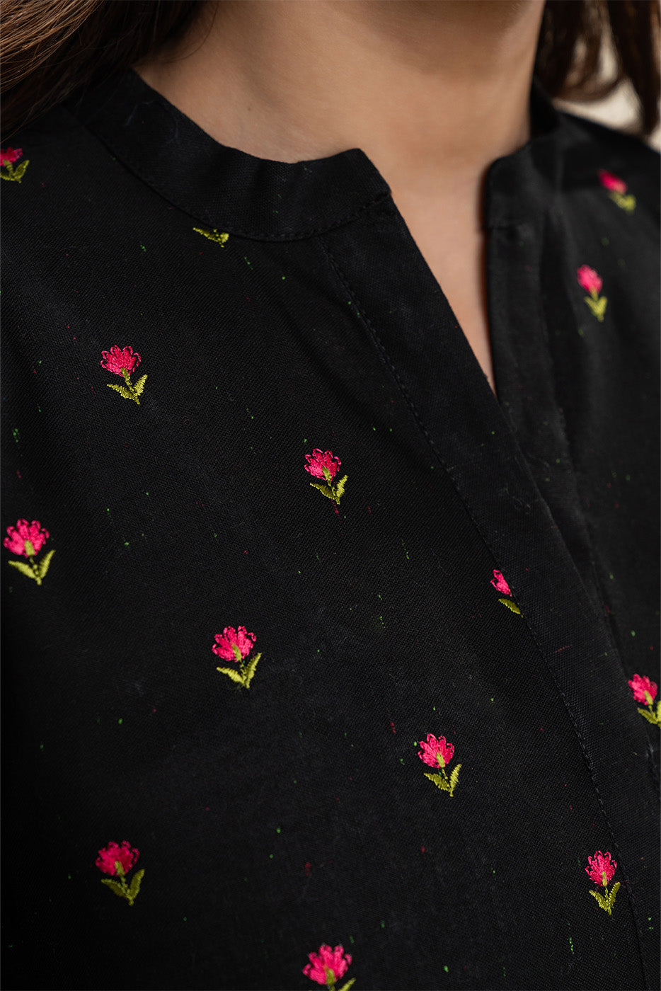 2 PIECE EMBROIDERED MULTI NAPS SUIT-MIDNIGHT BLOSSOM (UNSTITCHED)