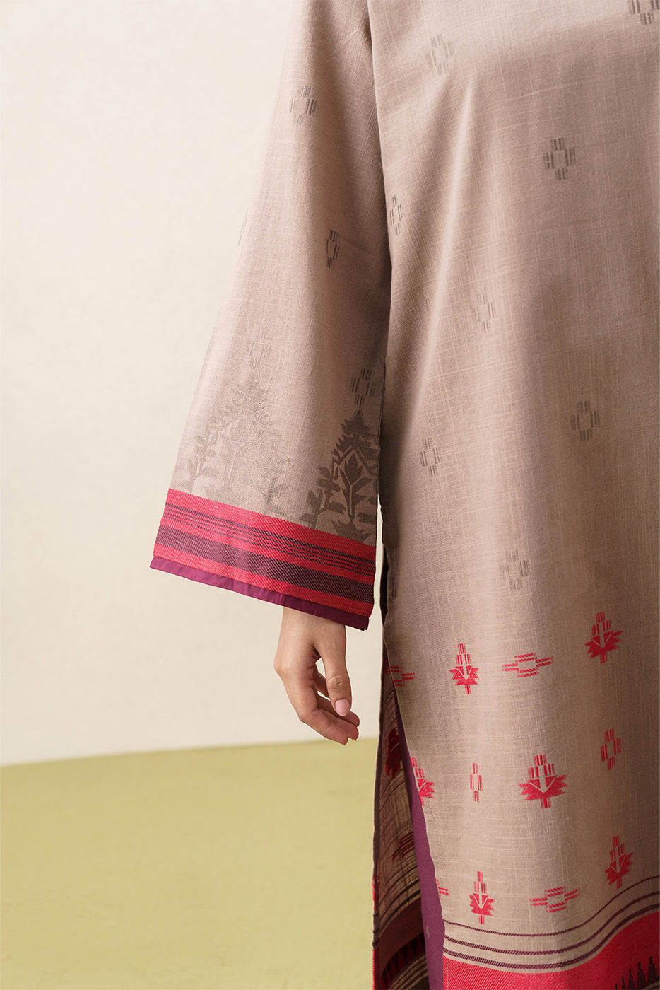 2 PIECE SOLID JACQUARD SUIT (PRET)