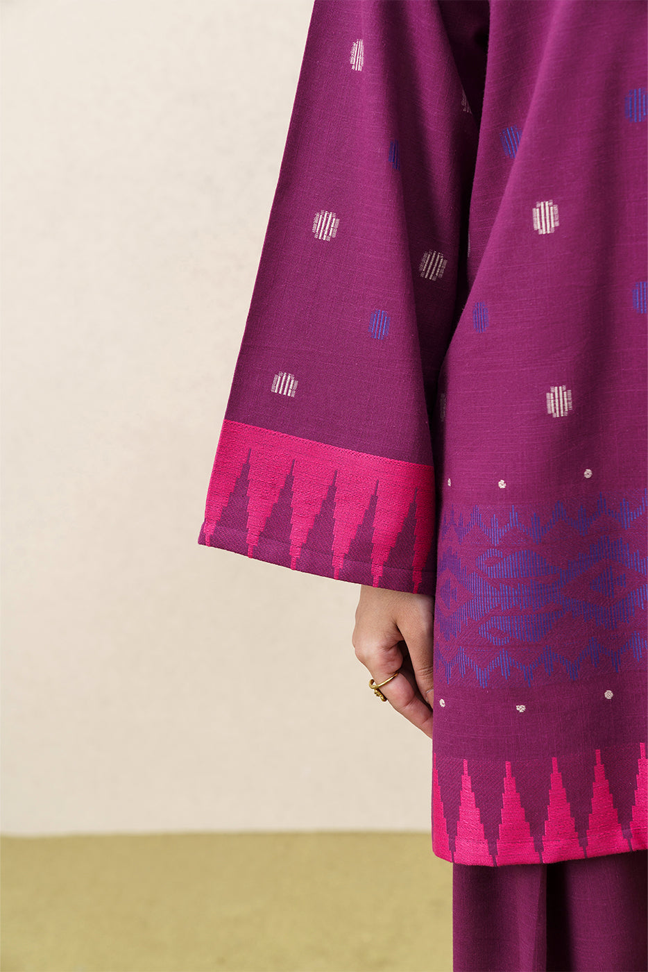 2 PIECE SOLID JACQUARD SUIT (PRET)