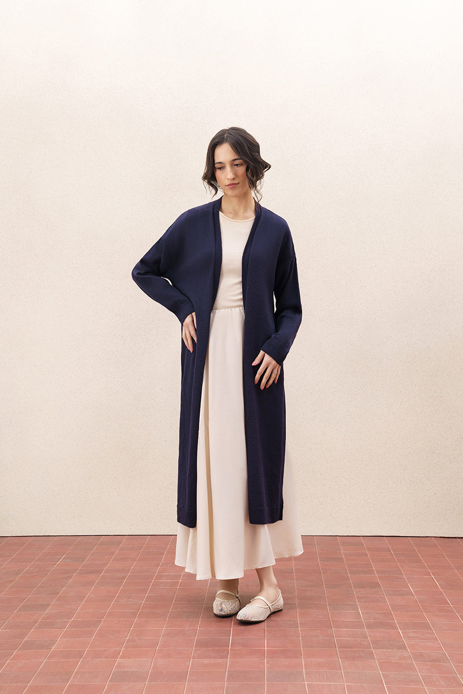 FINE KNIT LONG SHRUG