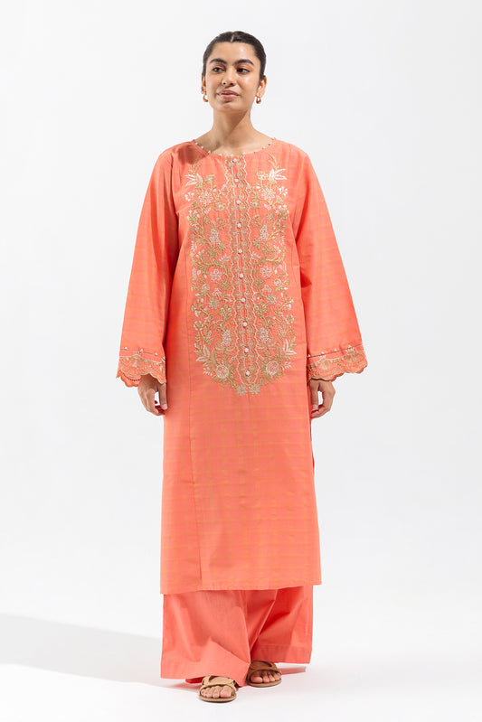 1 PIECE - EMBROIDERED MISSOURI SHIRT - DIVINEROUGE (UNSTITCHED)