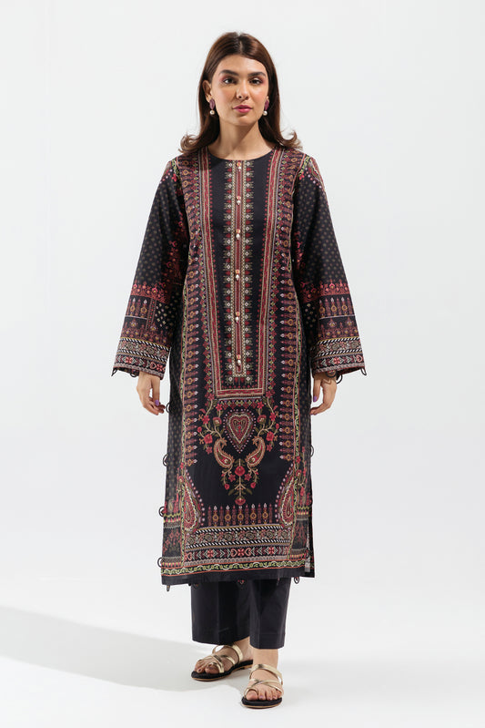 1 PIECE - PRINTED LAWN SHIRT - TREASURE PITCH