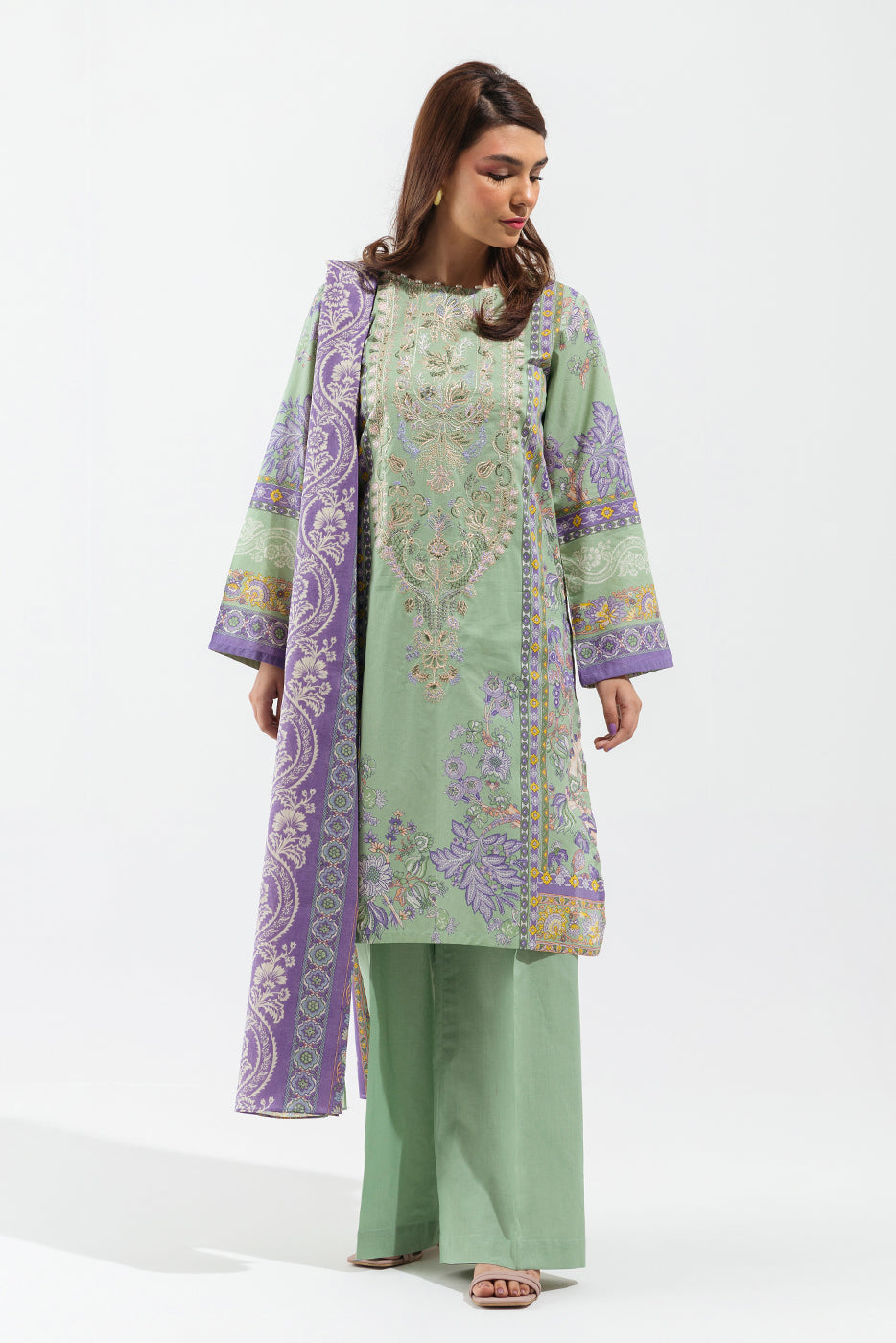 Ombrella Pret Embroiderd Lawn 3 Piece Suit Wild Flower
