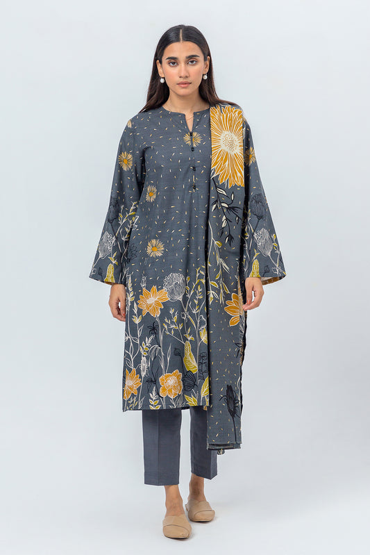 3 PIECE - PRINTED KHADDAR SUIT - STARRY NIGHT (UNSTITCHED)