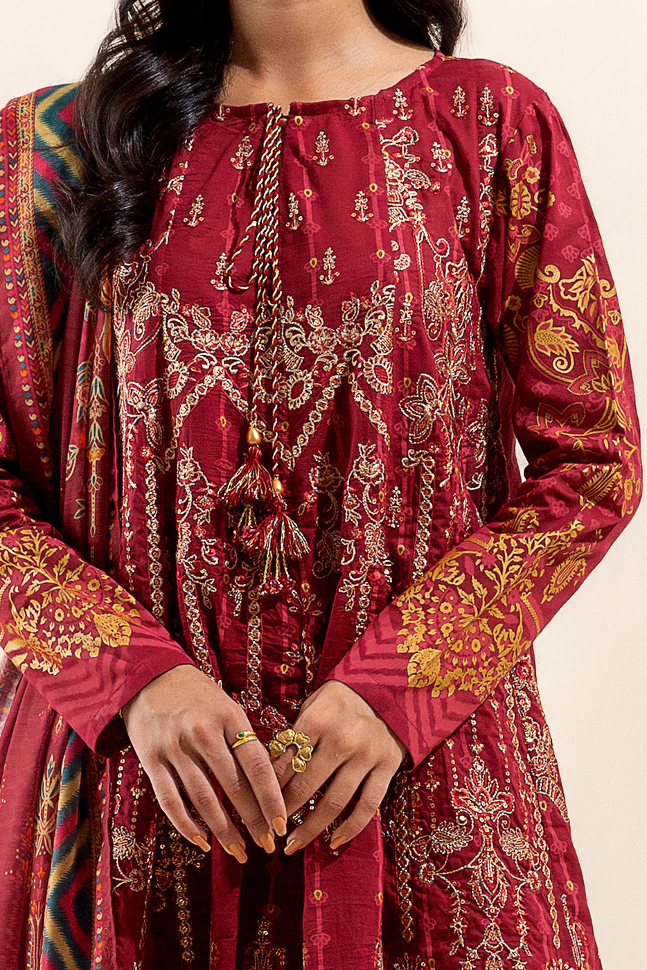 3 PIECE EMBROIDERED LAWN SUIT-PERSIAN HAZE (UNSTITCHED)