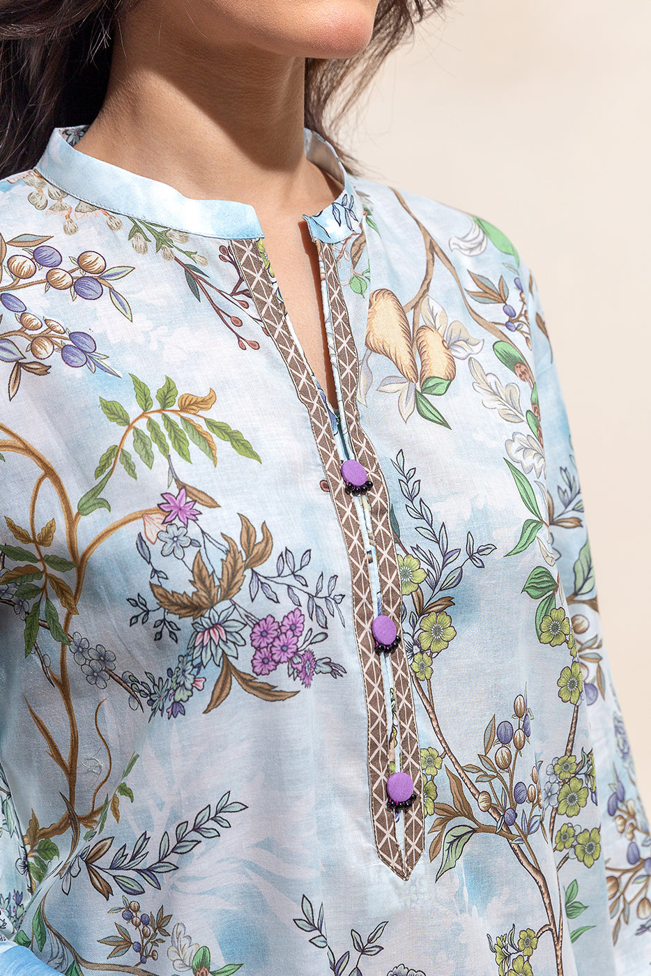 3 PIECE - PRINTED LAWN SUIT - IKAT BLOOM (UNSTITCHED)