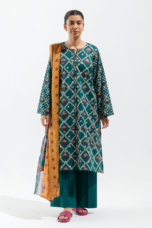 3 PIECE - EMBROIDERED LAWN SUIT - JADE AFFAIR (UNSTITCHED)