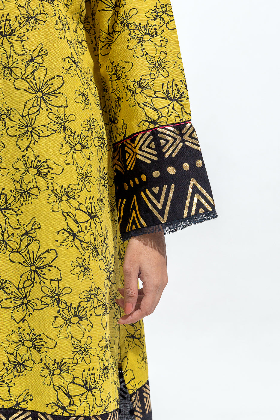 PRINTED SLUB KHADDAR SHIRT (PRET)