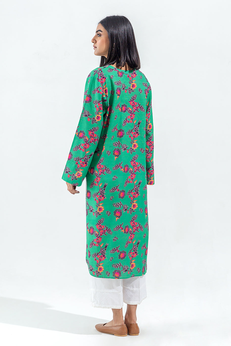 PRINTED SLUB KHADDAR SHIRT (PRET)