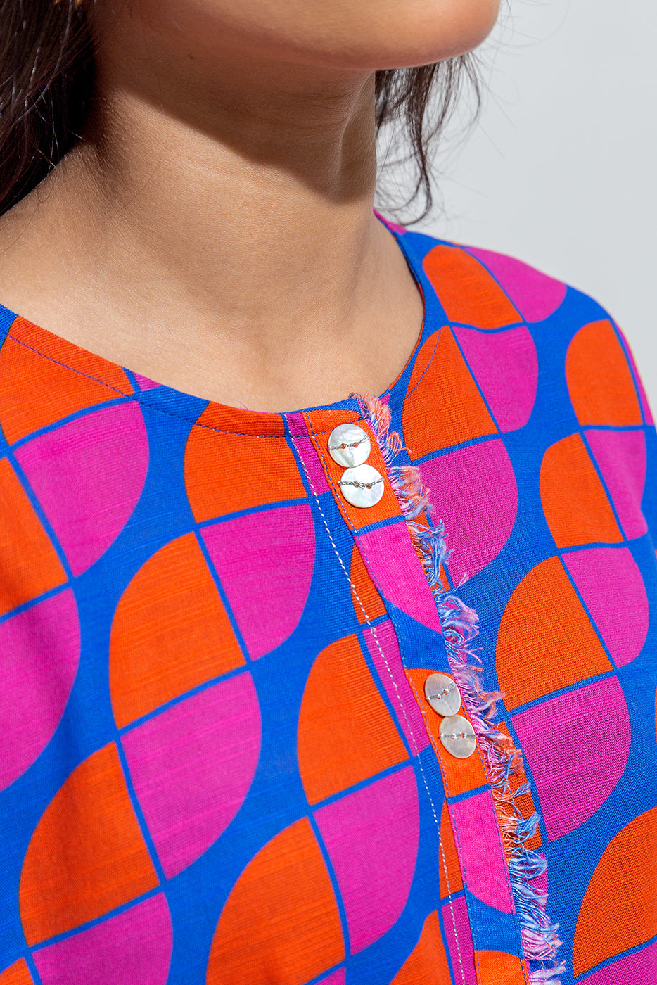 PRINTED SLUB KHADDAR SHIRT (PRET)