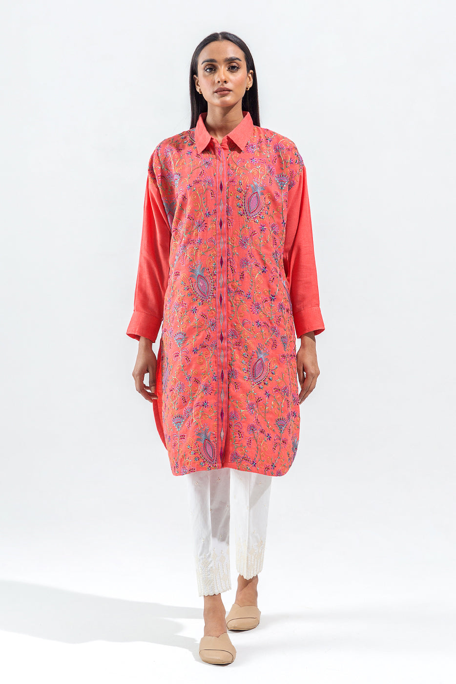 EMBROIDERED TWILL SHIRT (PRET)