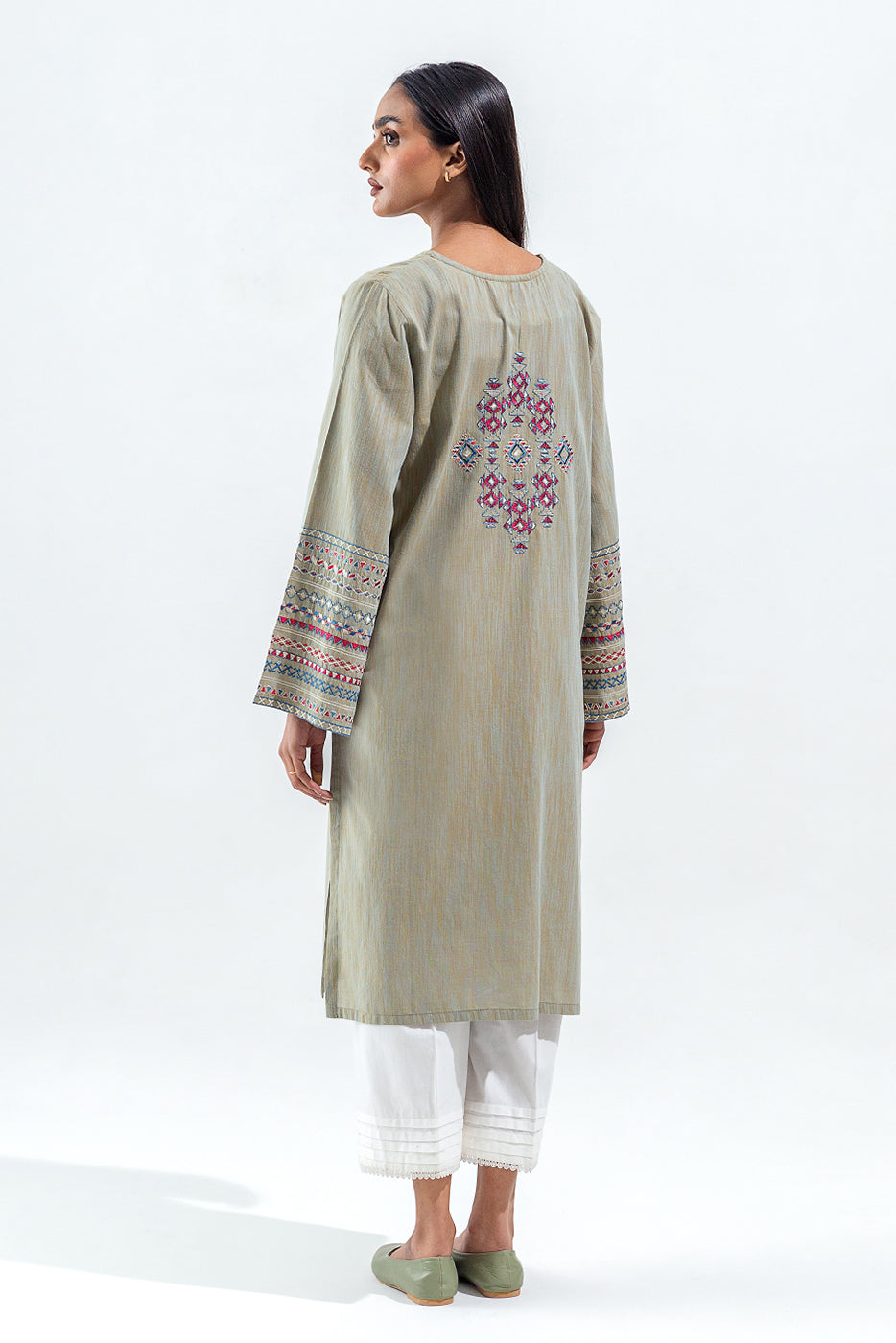 EMBROIDERED YARN DYED SHIRT (PRET)