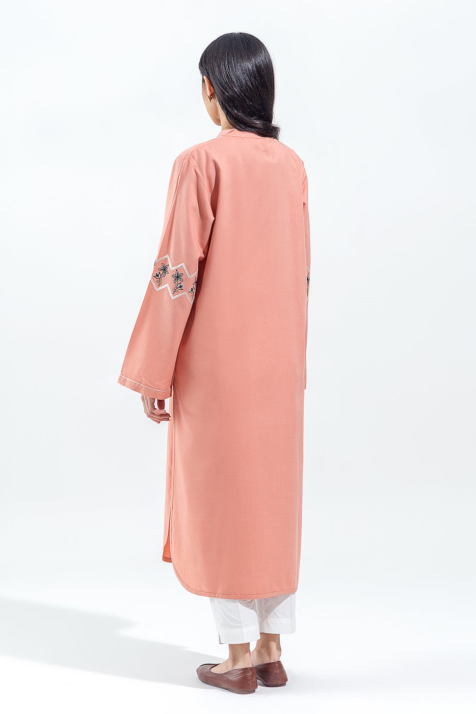 EMBROIDERED CHAMBREY SHIRT (PRET)
