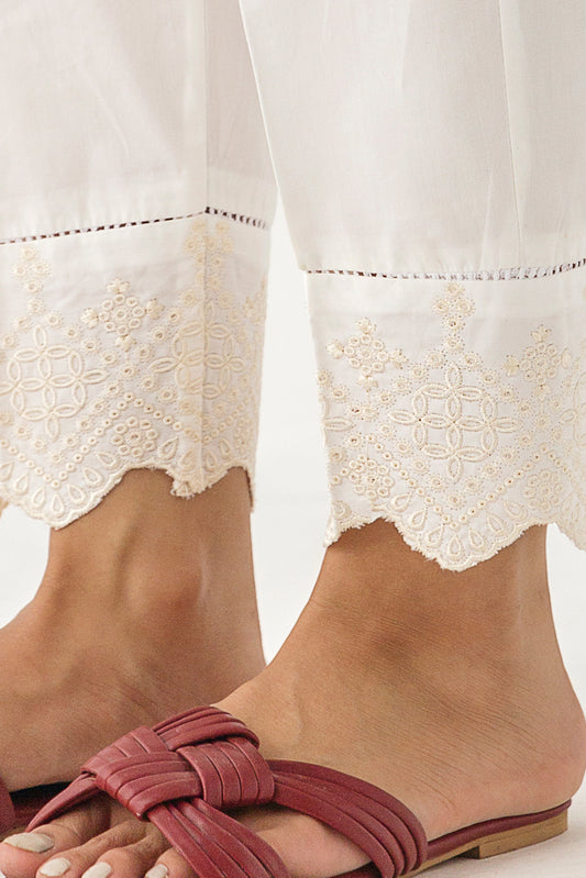 EMBROIDERED TAPERED PANTS