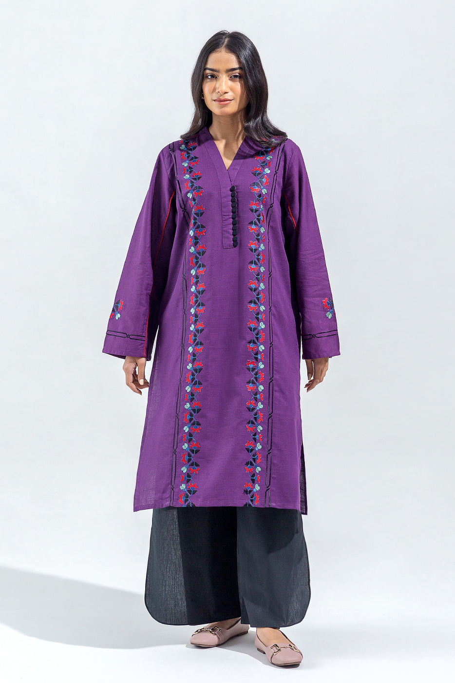 EMBROIDERED JACQUARD SHIRT (PRET)