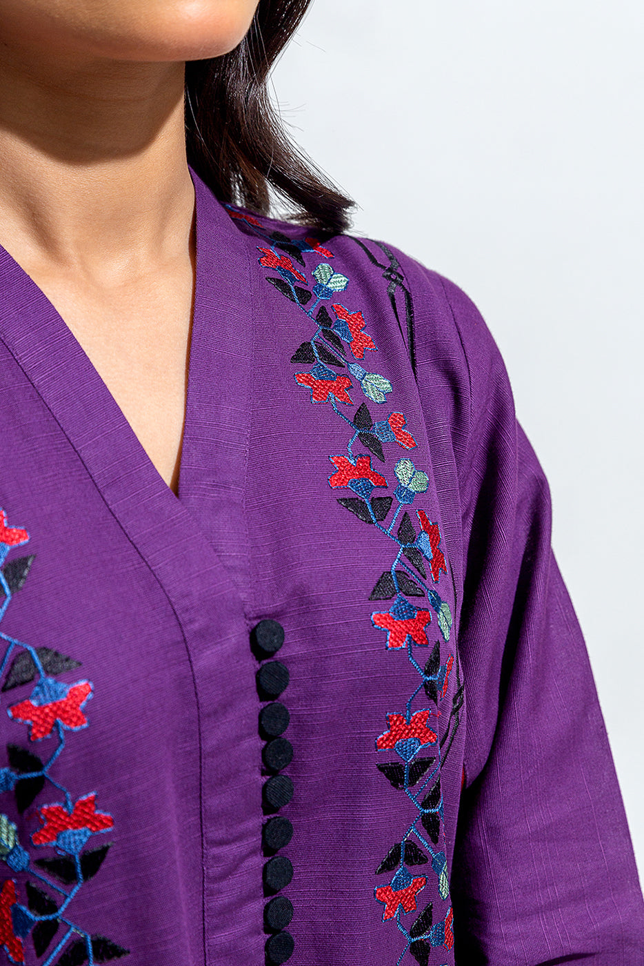 EMBROIDERED JACQUARD SHIRT (PRET)