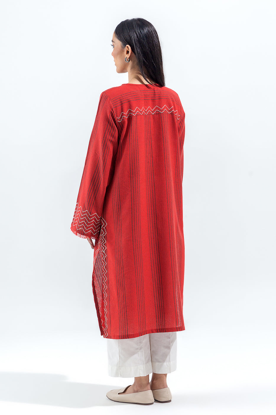 EMBROIDERED YARN DYED SHIRT (PRET)