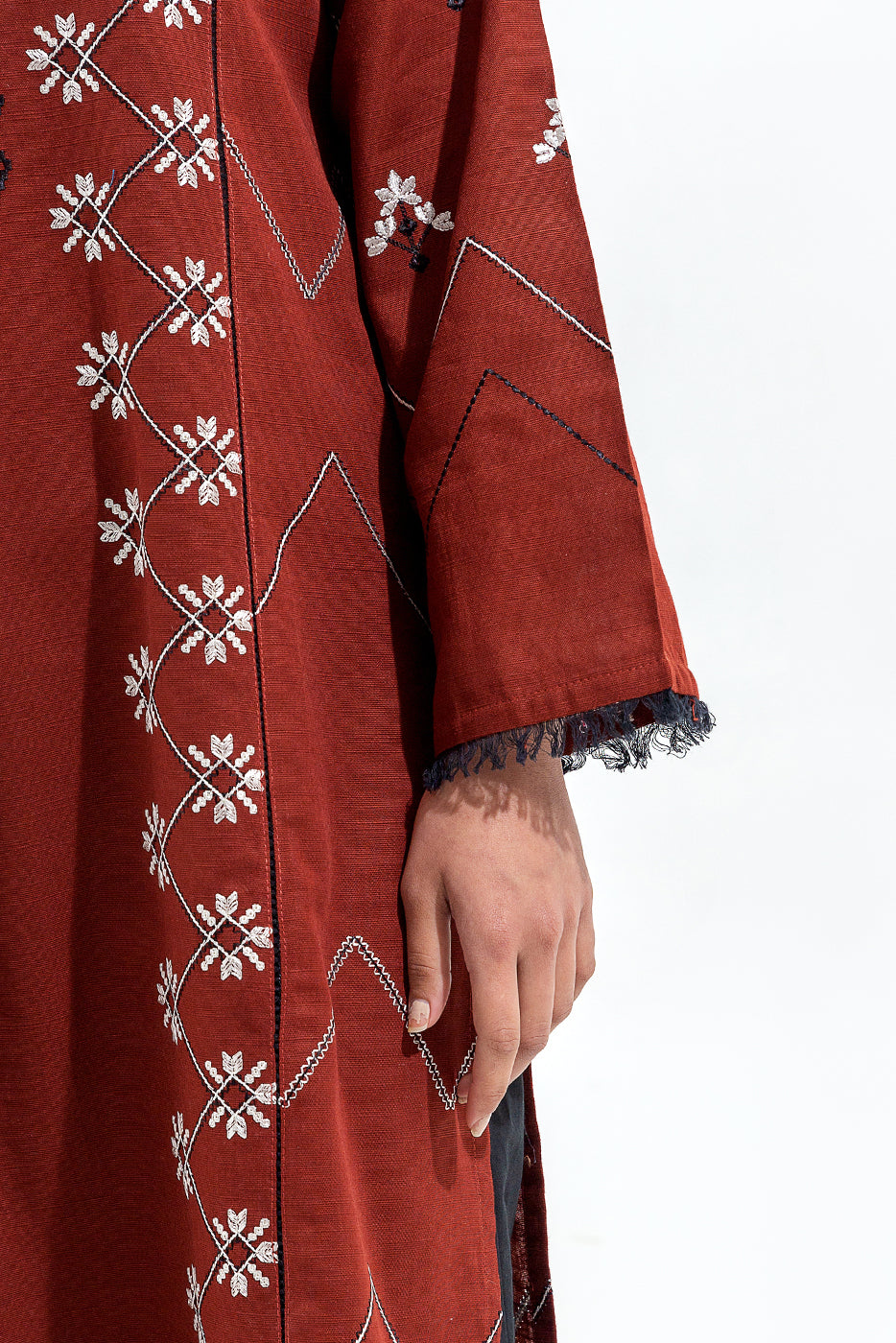 EMBROIDERED KHADDAR SHIRT (PRET)