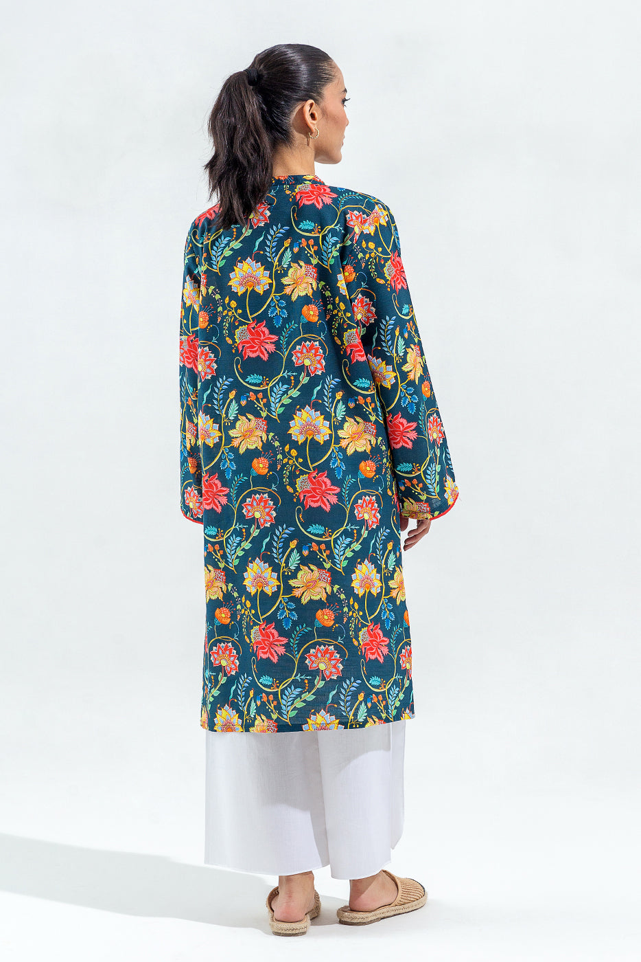 PRINTED SLUB KHADDAR SHIRT (PRET)