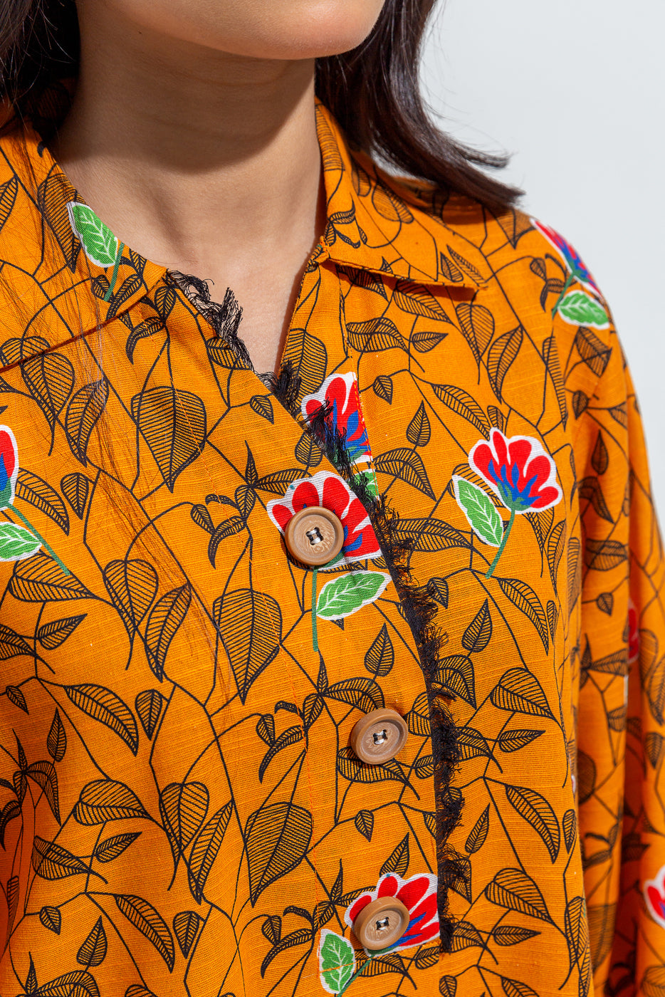 BASIC SLUB KHADDAR SHIRT (PRET)