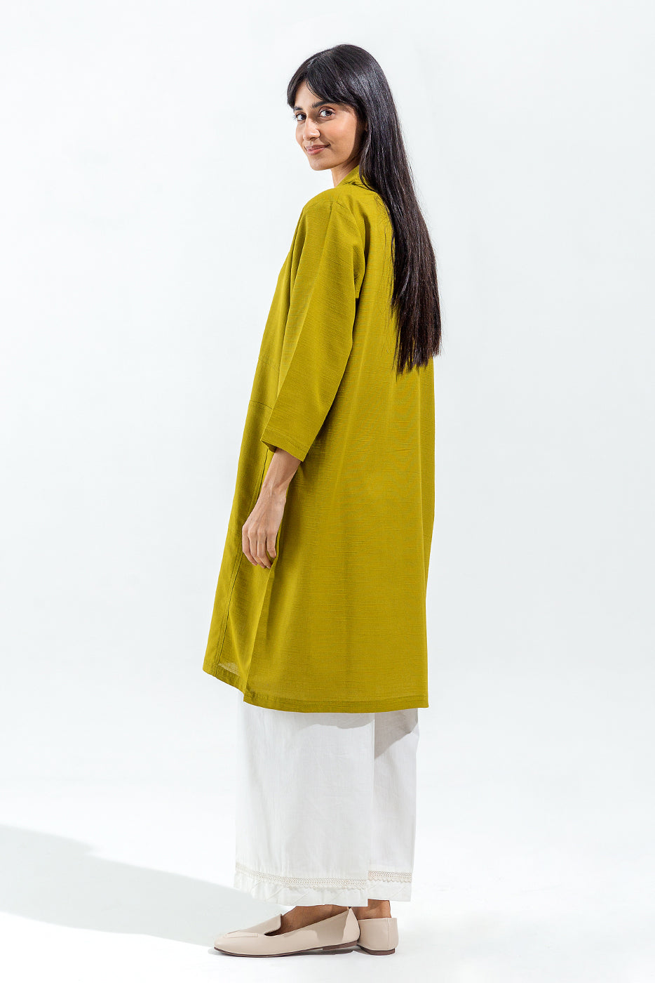 BASIC SLUB KHADDAR SHIRT (PRET)