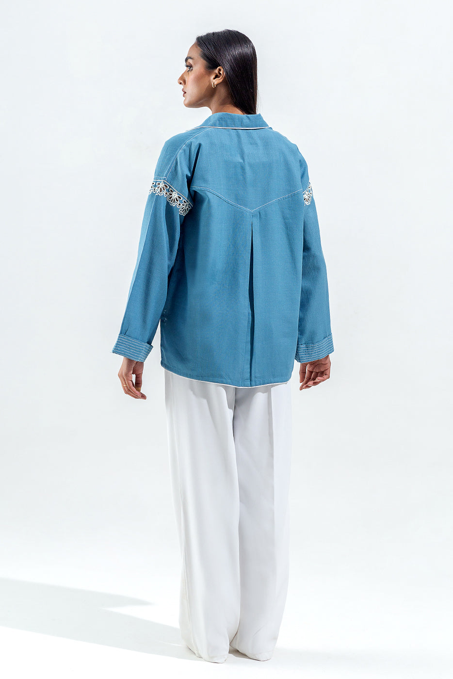EMBROIDERED KHADDAR SHIRT (PRET)