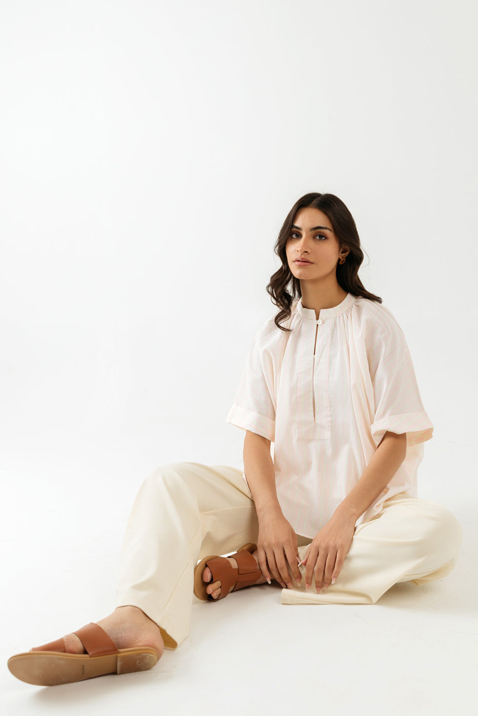 Multi Neon Stripes Boxy Top