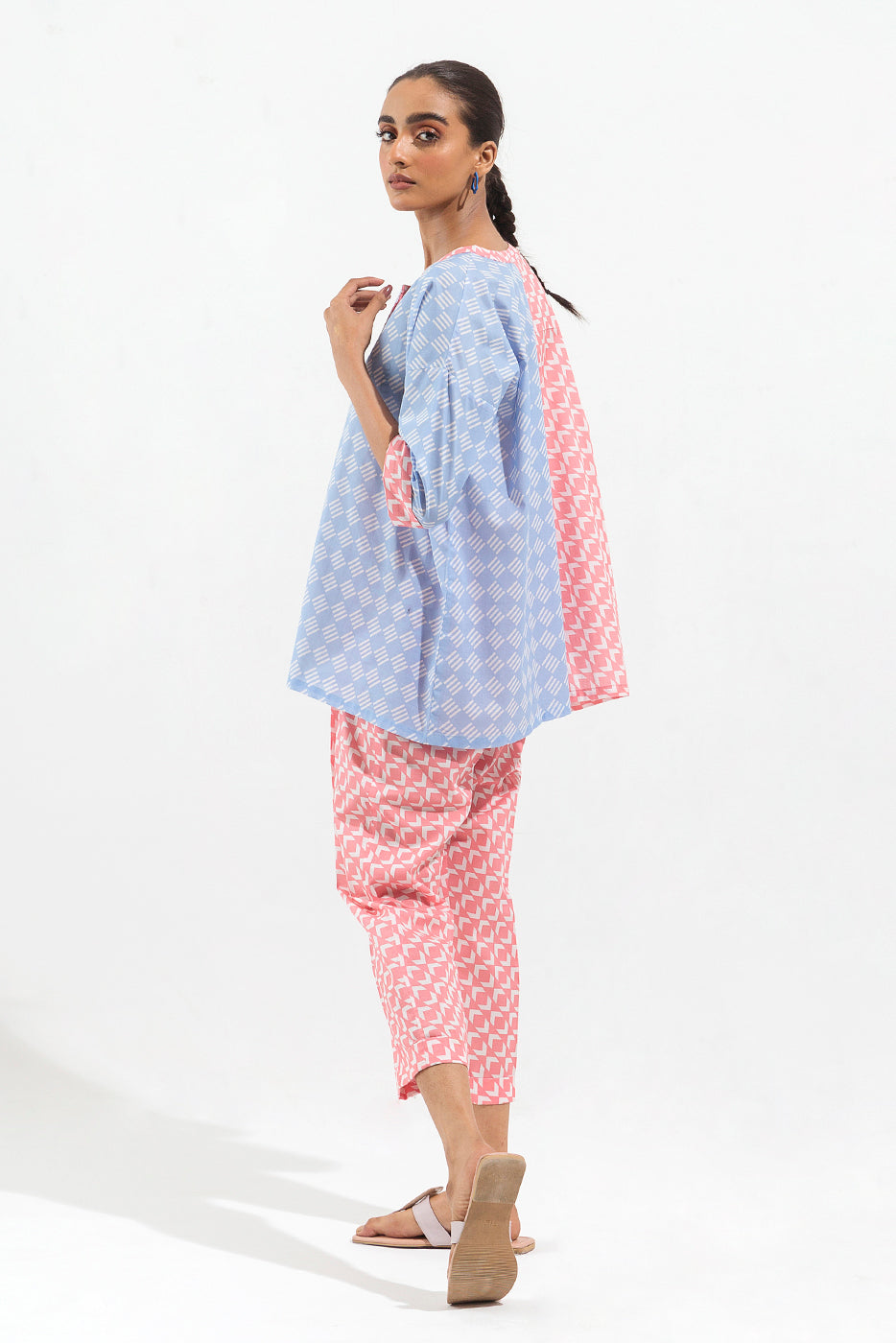 2 PIECE PRINTED POPLIN COORD SET (PRET)
