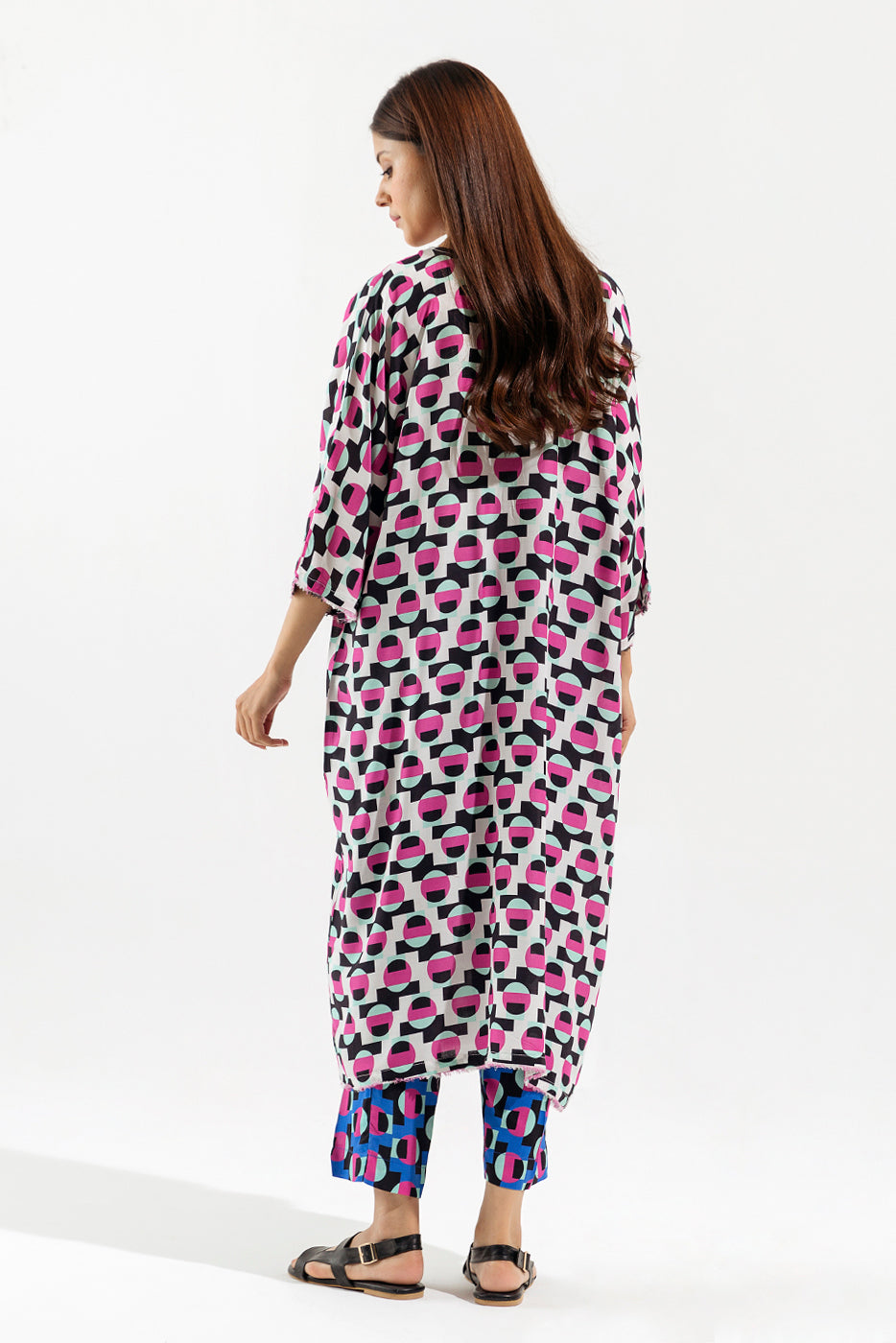 2 PIECE PRINTED VISCOSE SUIT (PRET)