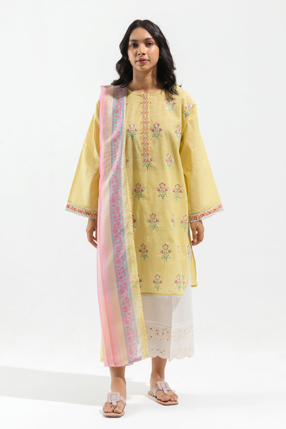 EMBROIDERED SHIRT WITH DUPATTA