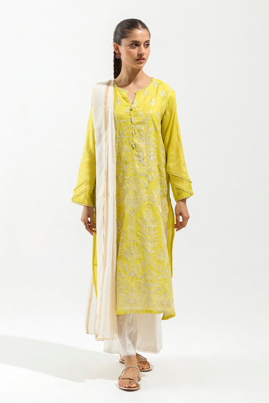 EMBROIDERED SHIRT WITH DUPATTA