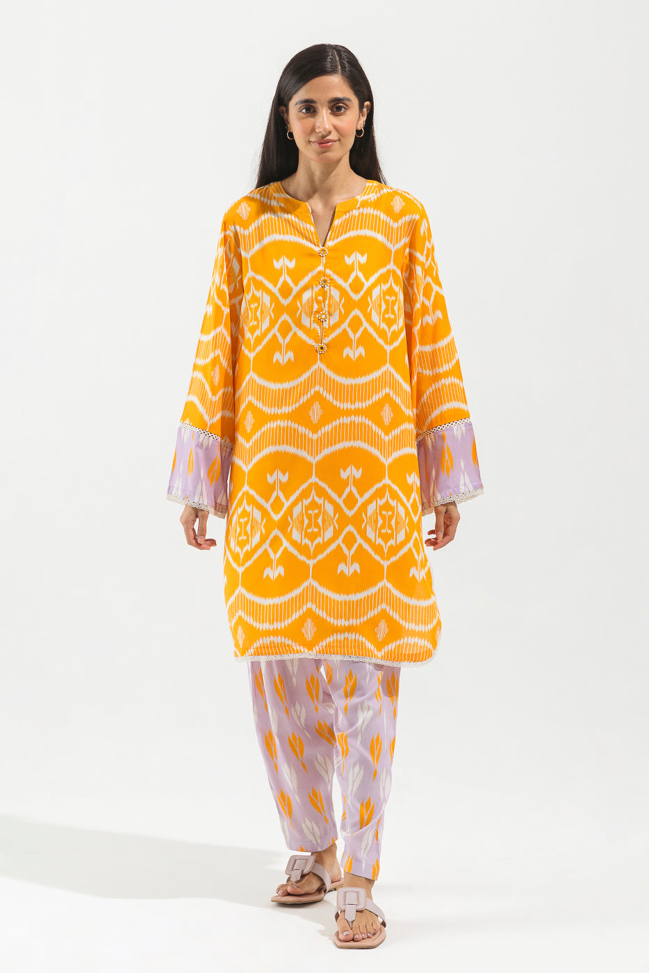 BASIC PRINTED VISCOSE SHIRT (PRET)