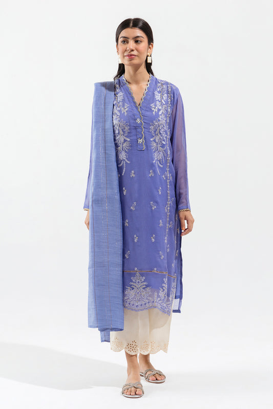 Embroidered Shirt With Dupatta