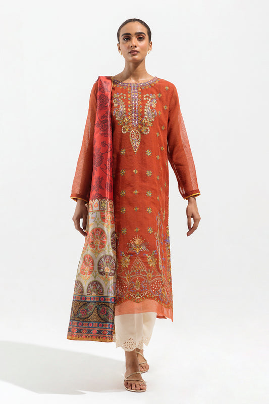 2 PIECE EMBROIDERED MULTI NEPS SUIT (LUXURY PRET)