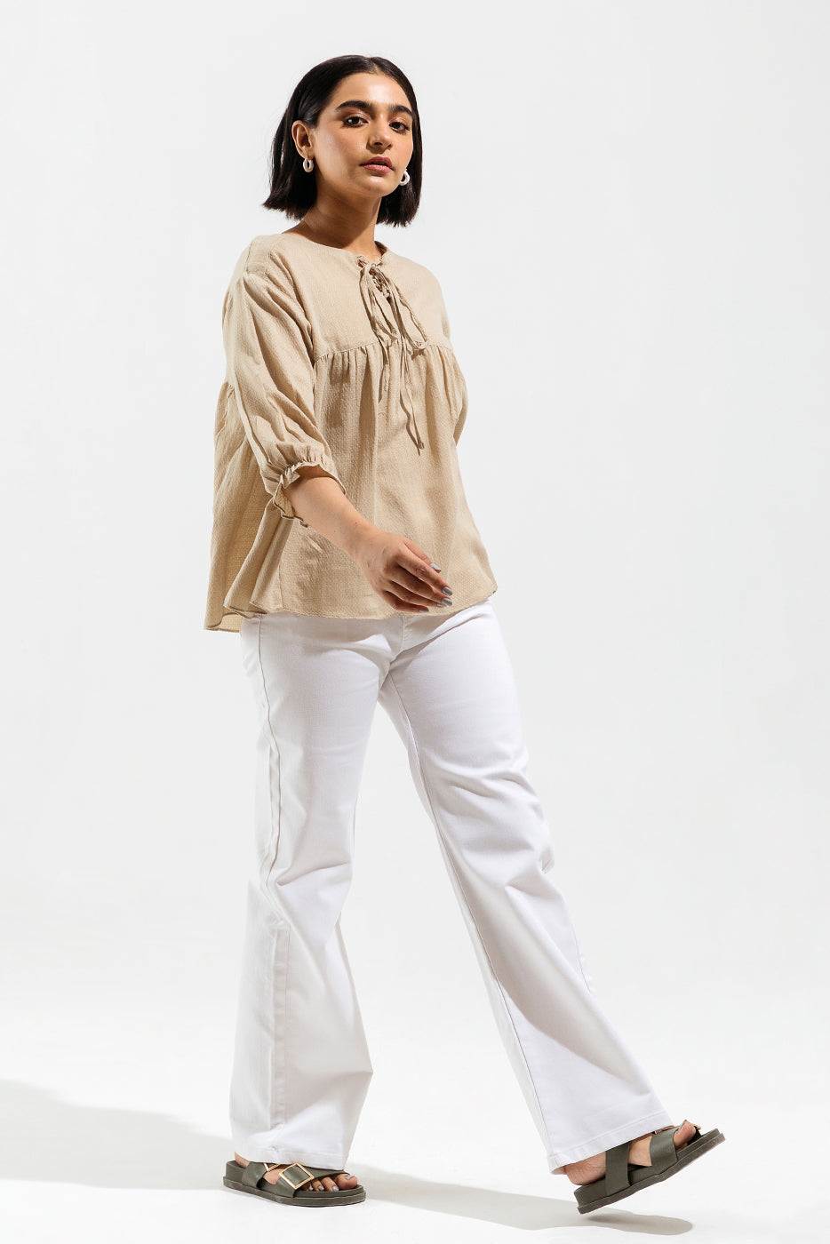 LIGHT PINK TEXTURED TOP