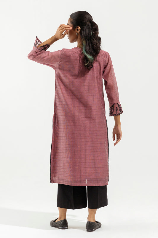 EMBROIDERED TWO TONE SHIRT (LUXURY PRET)