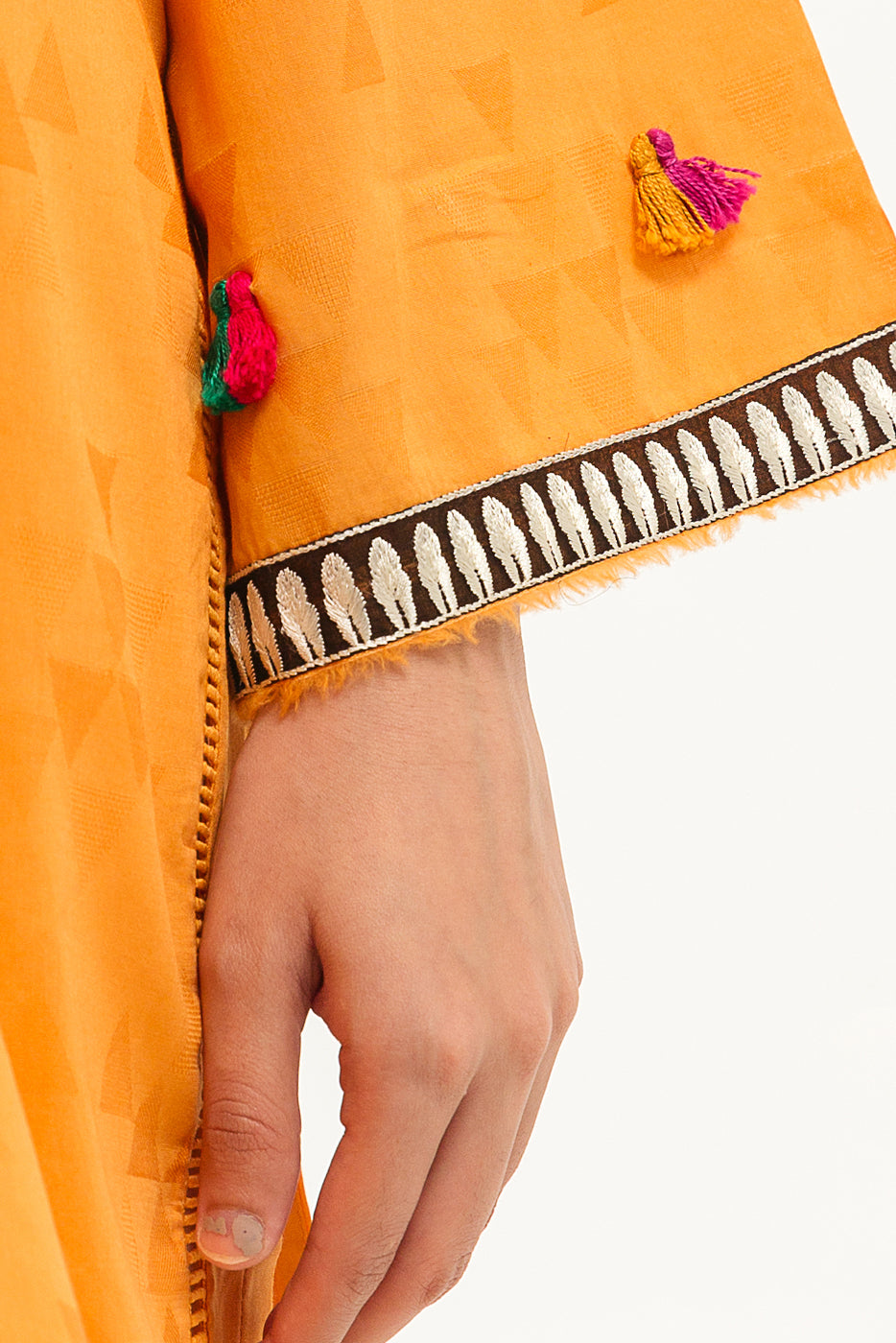 EMBROIDERED SELF JACQUARD SHIRT (PRET)