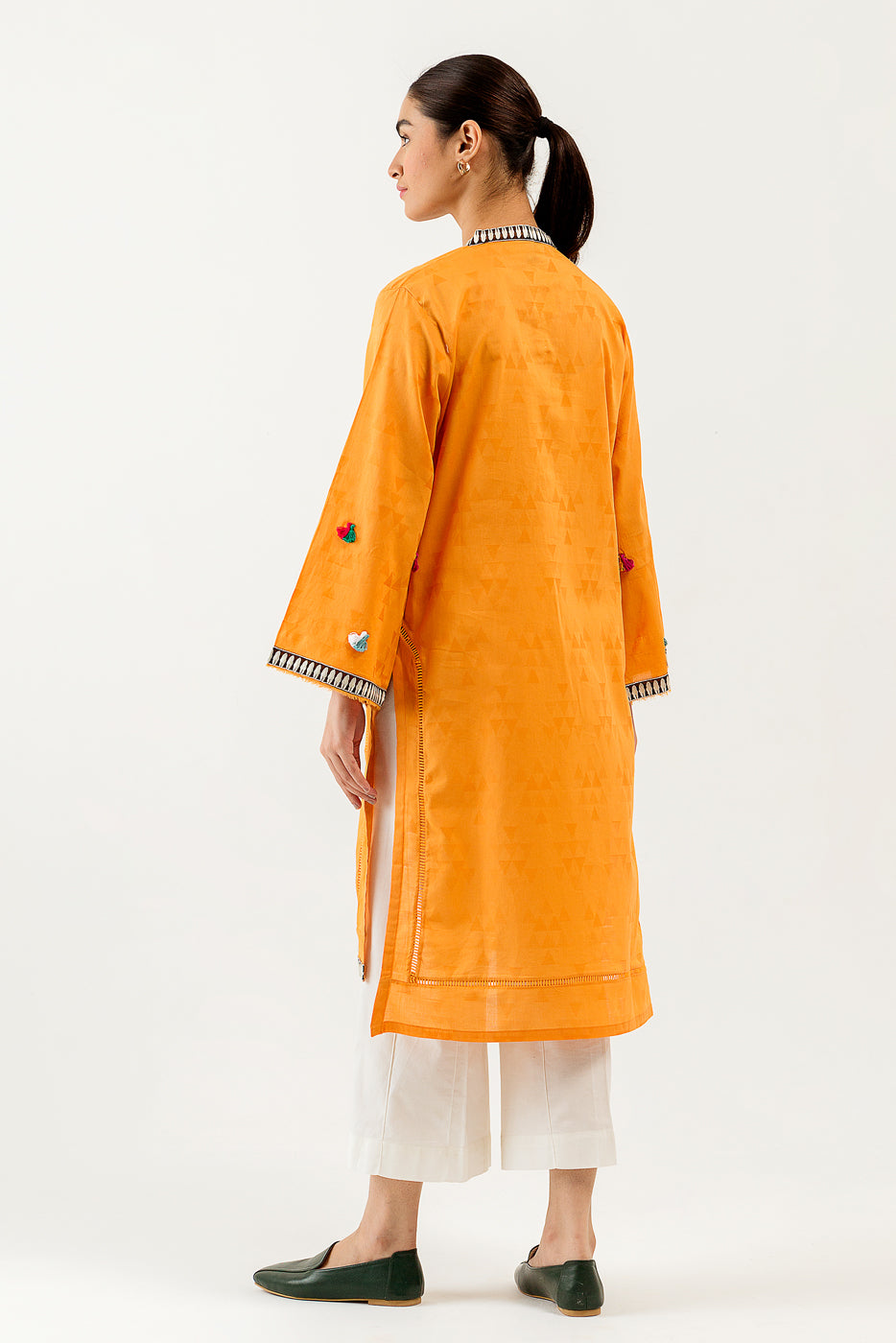 EMBROIDERED SELF JACQUARD SHIRT (PRET)