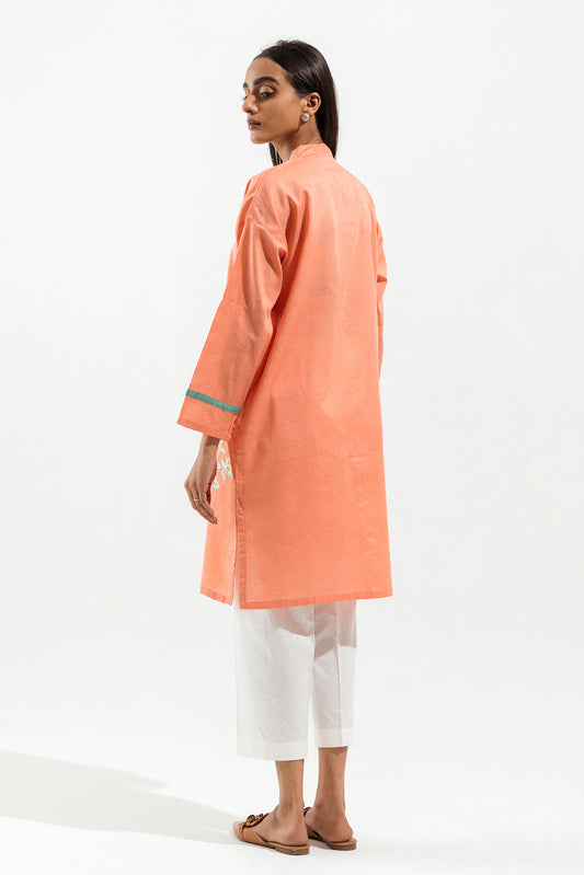 EMBROIDERED SELF JACQ SHIRT (PRET)