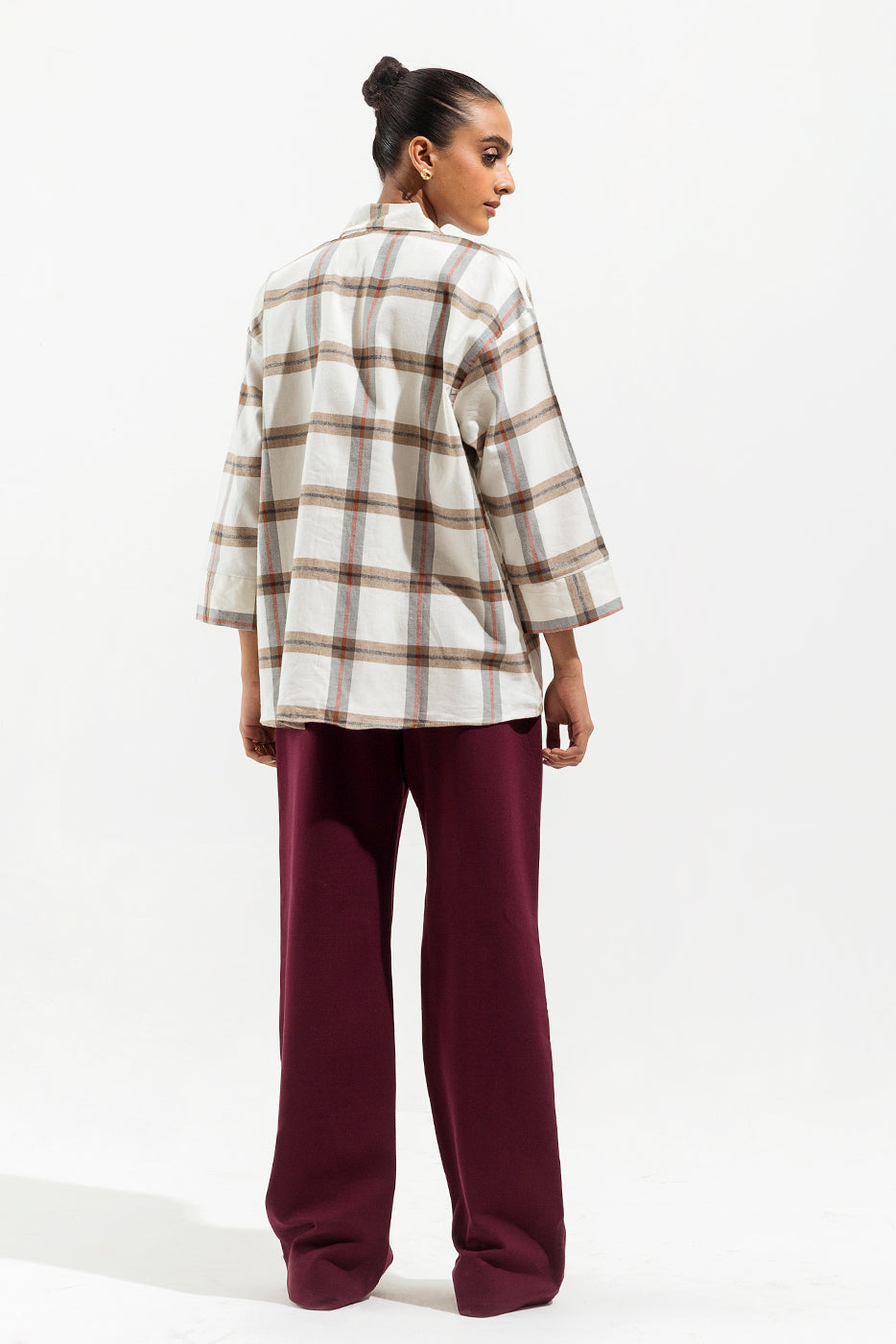 OFF-WHITE CHECKERED OVERLAPPED SHIRT