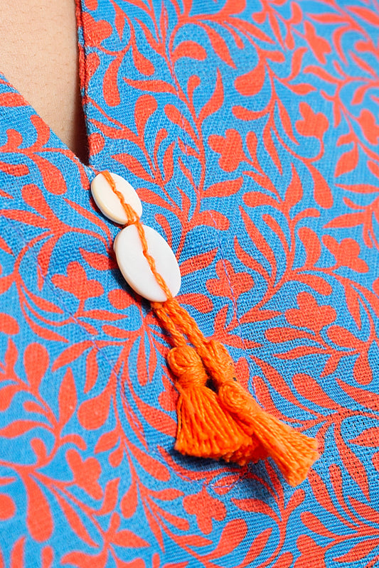 PRINTED JACQ KHADDAR SHIRT (PRET)