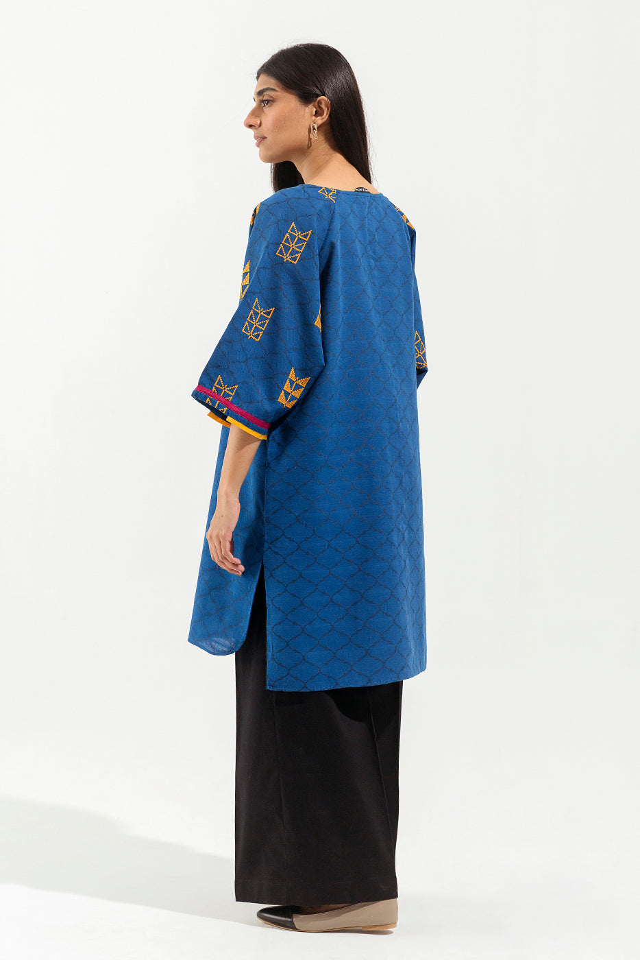 EMBROIDERED JACQUARD SHIRT (PRET)