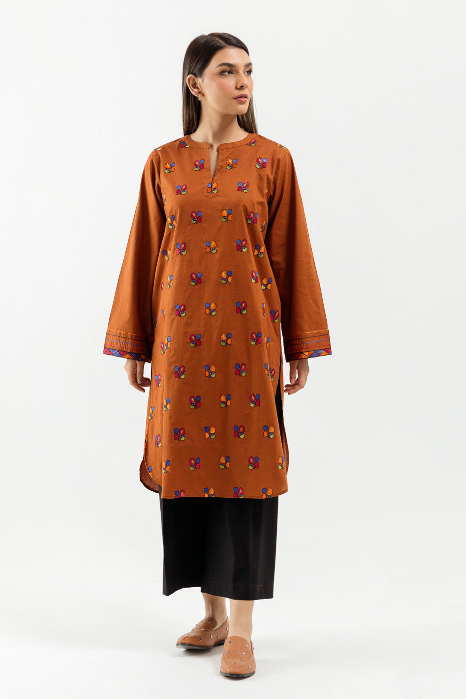 EMBROIDERED MULTI NEPS SHIRT (PRET)