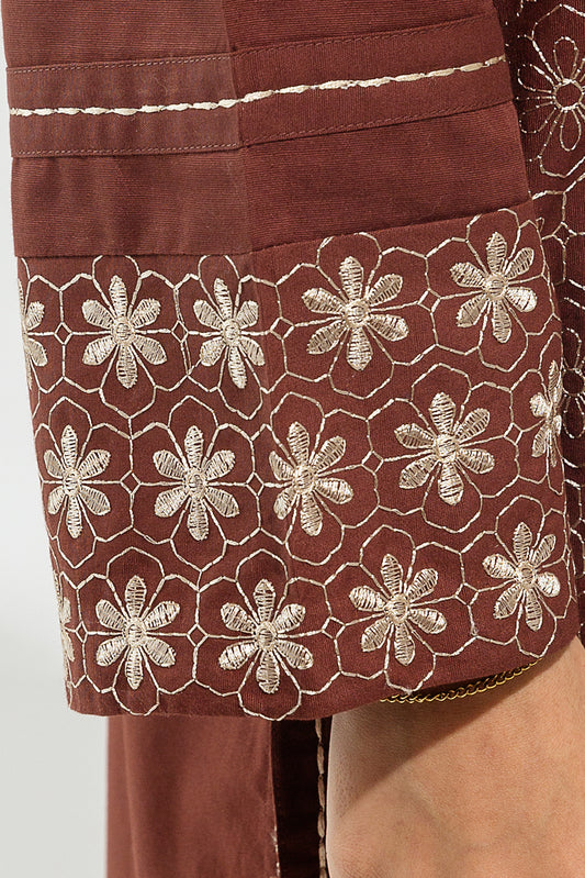 EMBROIDERED KHADDAR SHIRT (PRET)