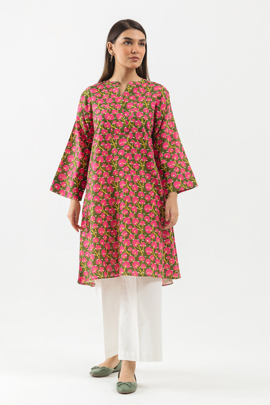 PRINTED KHADDAR SHIRT (PRET)